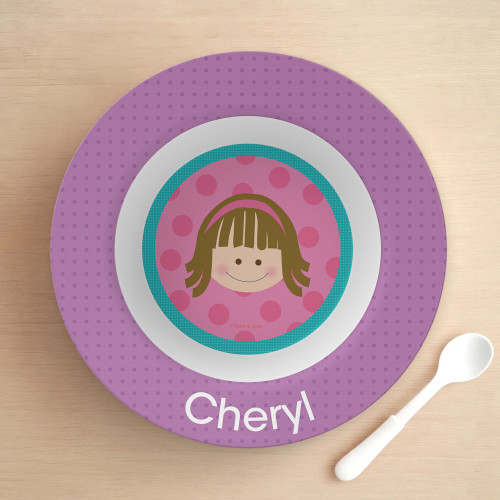Just Like Me Girl Pink Kids Bowl
