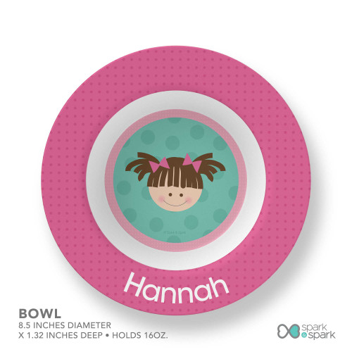 Just Like Me Girl Aqua Kids Bowl