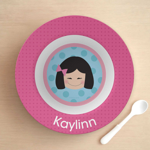 Just Like Me Girl Light Blue Kids Bowl