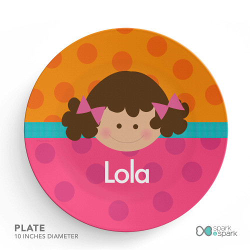 Just Like Me Girl Orange Kids Bowl