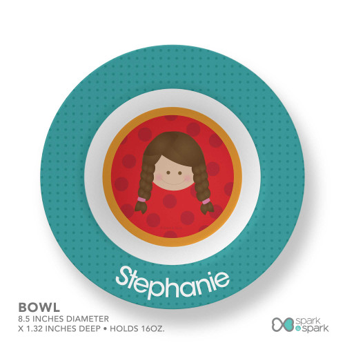 Just Like Me Girl Red Kids Bowl