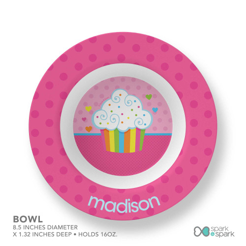 Rainbow Cupcake Kids Bowl