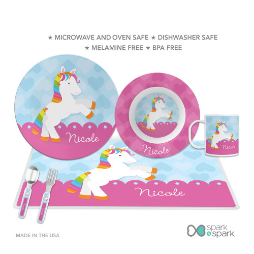 Cute Rainbow Pony Kids Bowl