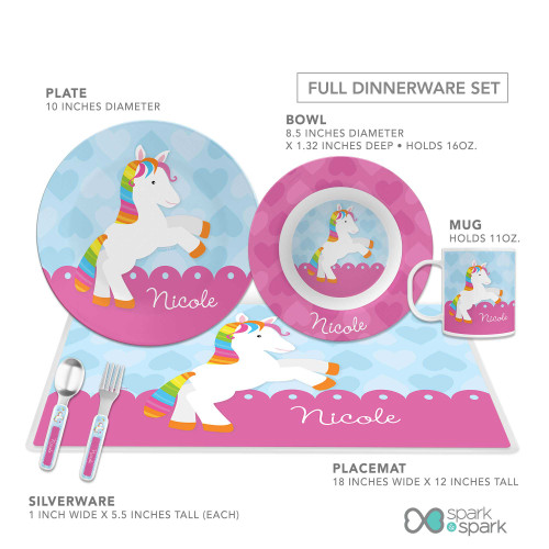 Cute Rainbow Pony Kids Bowl