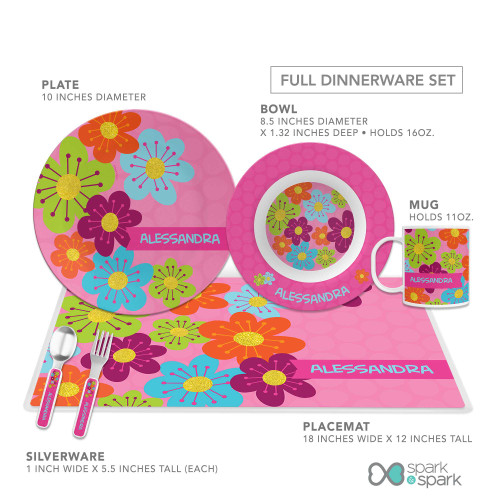 Shiny Bold Flowers Kids Bowl