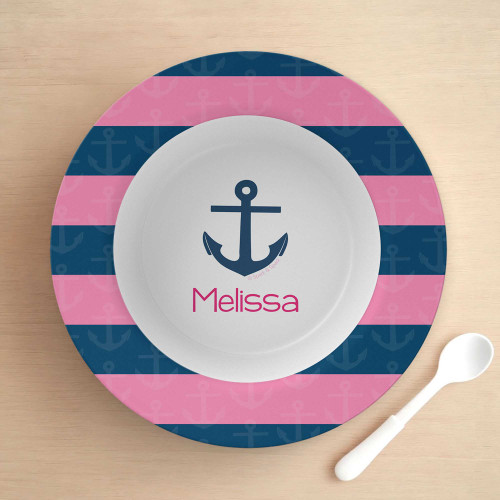 Let's Sail Pink Kids Bowl