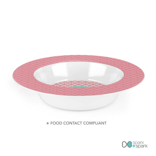 Pretty Pink Quatrefoil Kids Bowl