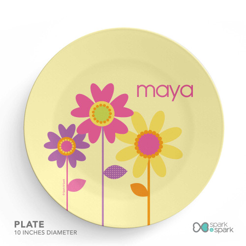 Three Spring Blooms Kids Bowl