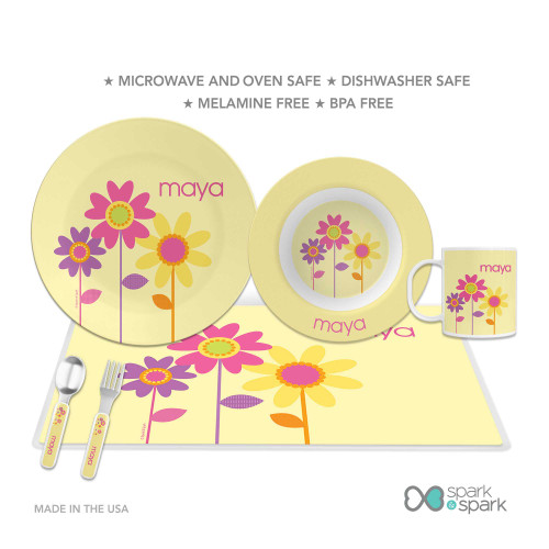 Three Spring Blooms Kids Bowl
