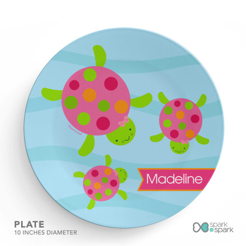 Swimming Pink Turtle Kids Bowl