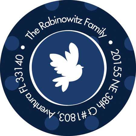 Modern peace dove label