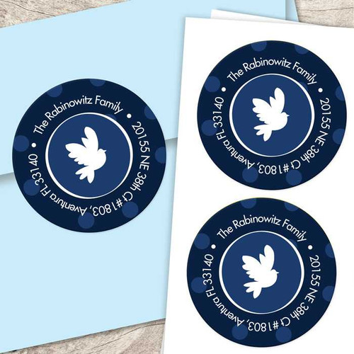 Modern peace dove label