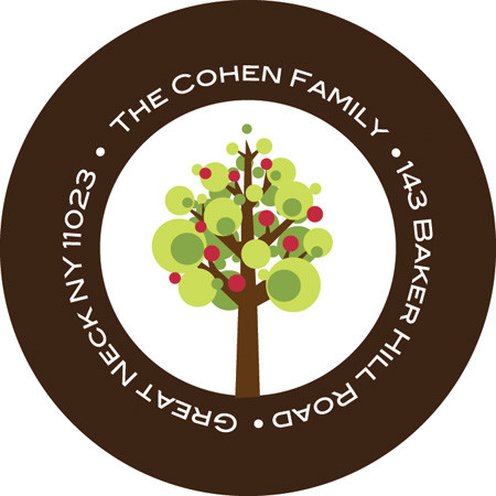 Cute apple tree label