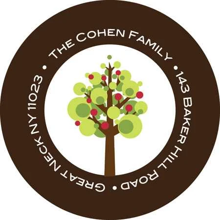 Cute apple tree label