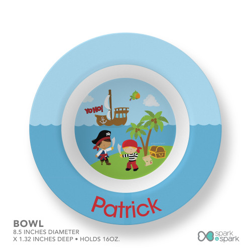 Yo Ho Pirate Boy Kids Bowl