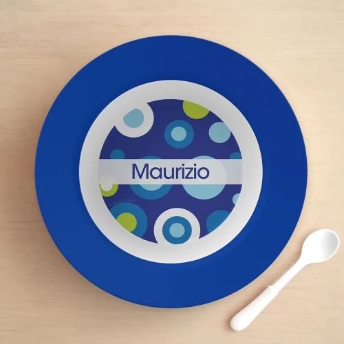 Circles and Circles Blue Kids Bowl