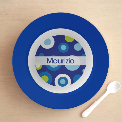 Circles and Circles Blue Kids Bowl