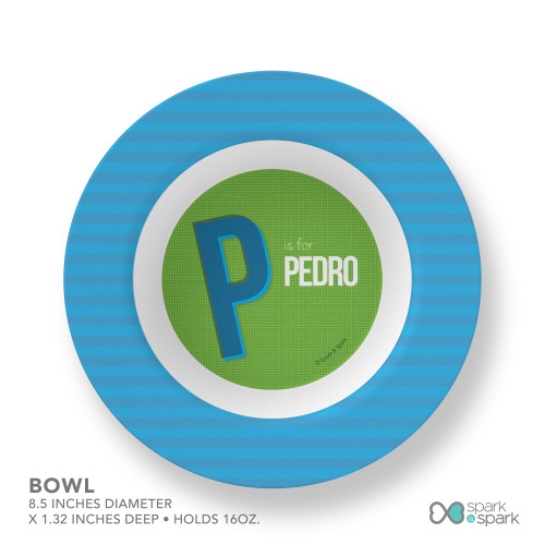 Double Initial Green Kids Bowl