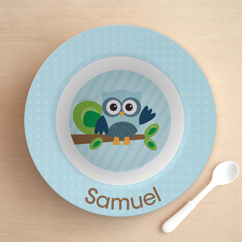Owl Be Yours Blue Kids Bowl
