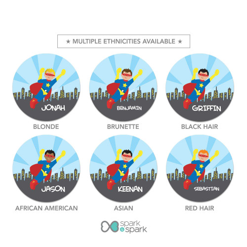 Cool Superhero Personalized Boys Bowl