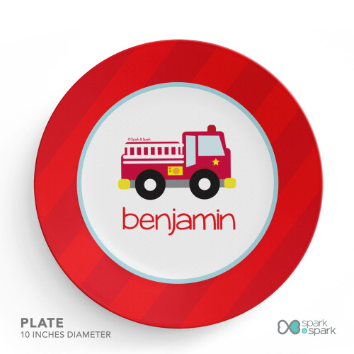 Cute Little Fire Truck Kids Bowl