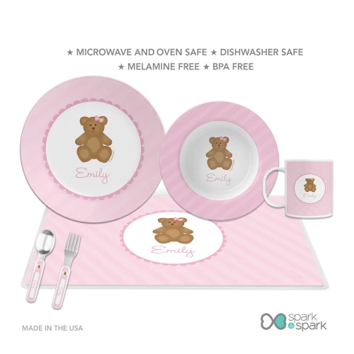 A Sweet Teddy Bear Kids Plates
