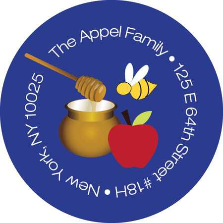 Bees and honey label