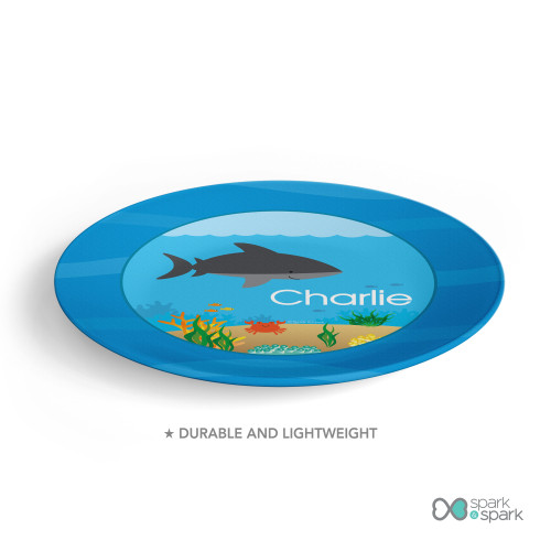 Shark Waves Kids Plate