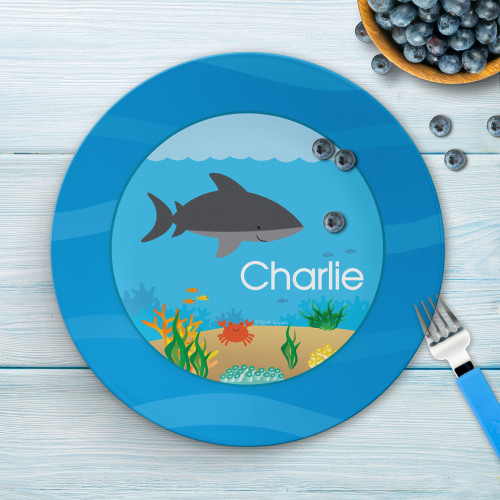 Shark Waves Kids Plate