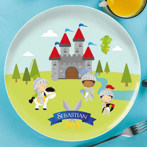 The Three Knights Personalized Plates For Kids