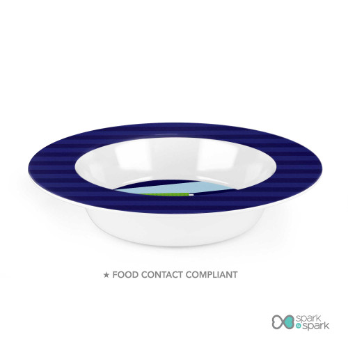 Brilliant Initial Blue Kids Plate