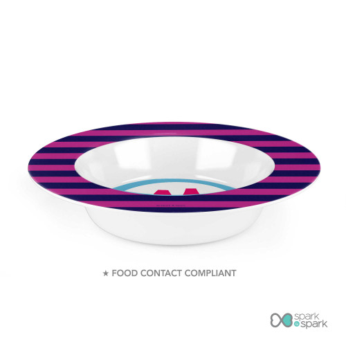 Fun Initials Magenta Kids Plate