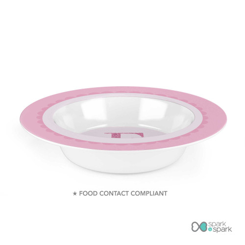 A Shiny Pink Letter Kids Plate