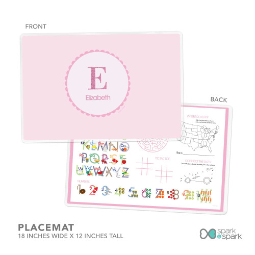 A Shiny Pink Letter Kids Plate