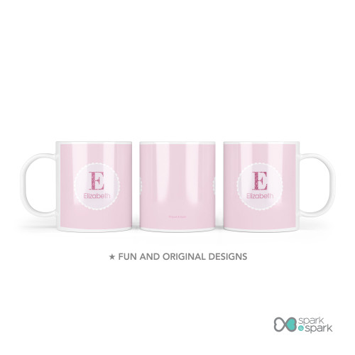 A Shiny Pink Letter Kids Plate