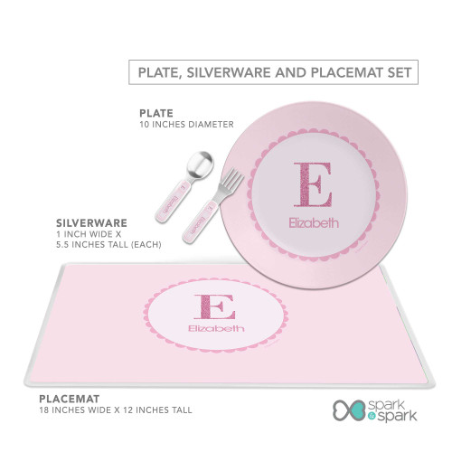 A Shiny Pink Letter Kids Plate