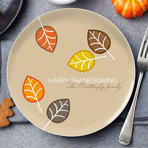 Autumn Leaves Holiday Plate