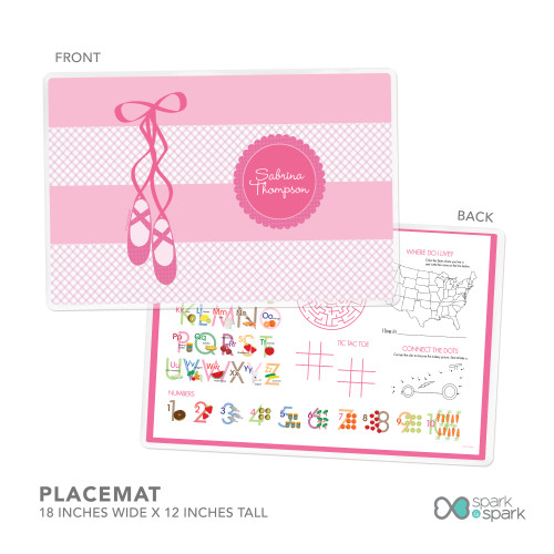 My Ballerina Shoes Kids Placemat