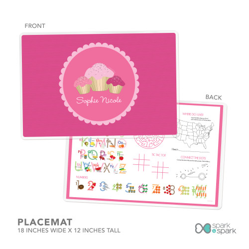 Sweet Cupcakes Kids Placemat
