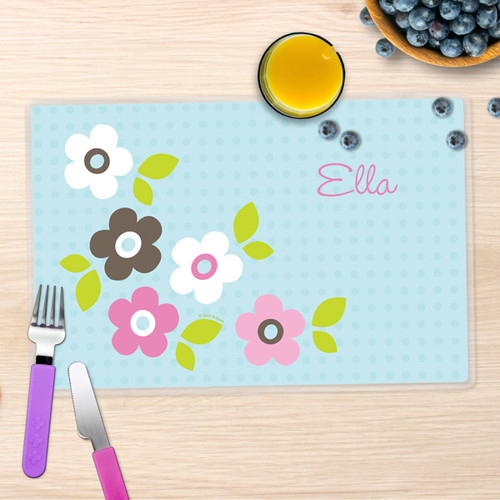 Preppy Flowers Blue Placemat