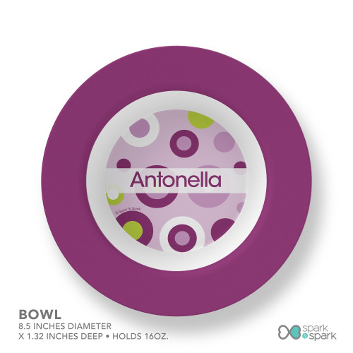 Circles and Circles Purple Kids Placemat