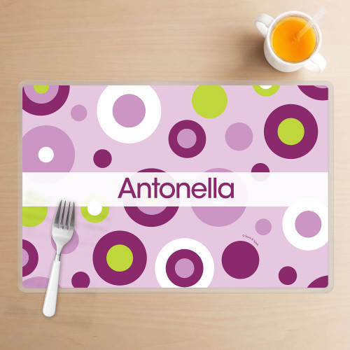 Circles and Circles Purple Kids Placemat