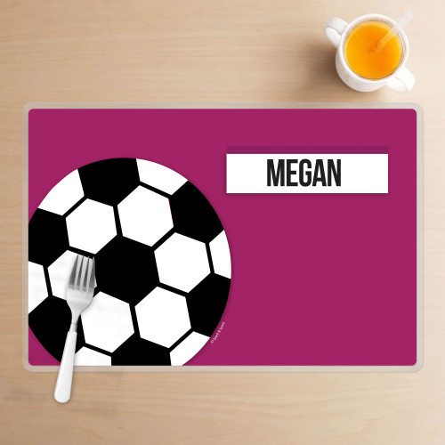 Girl Soccer Fan Purple Placemat