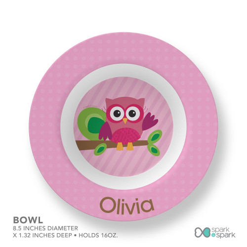 Pink Owl Be Yours Kids Placemat