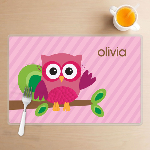 Pink Owl Be Yours Kids Placemat