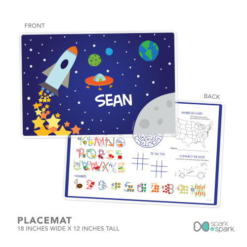 Rocket Launch Kids Placemat