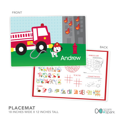 Fighting Fire Kids Placemat