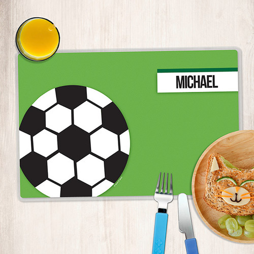 Soccer Fan Green Kids Placemat