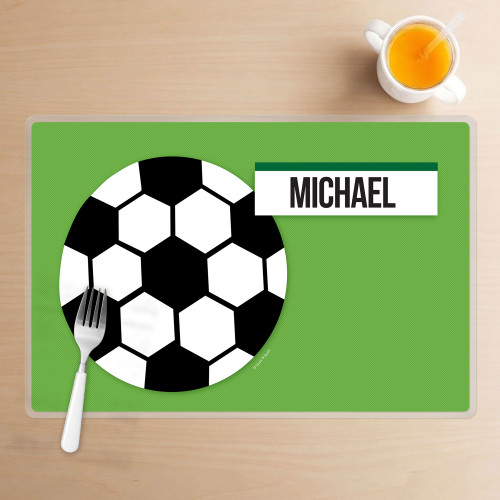 Soccer Fan Green Kids Placemat