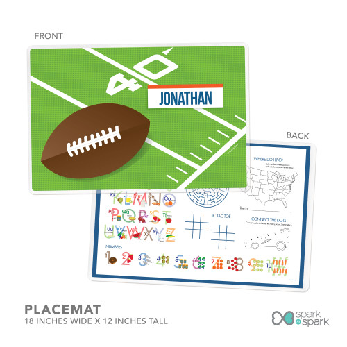 Football Fan Kids Placemat